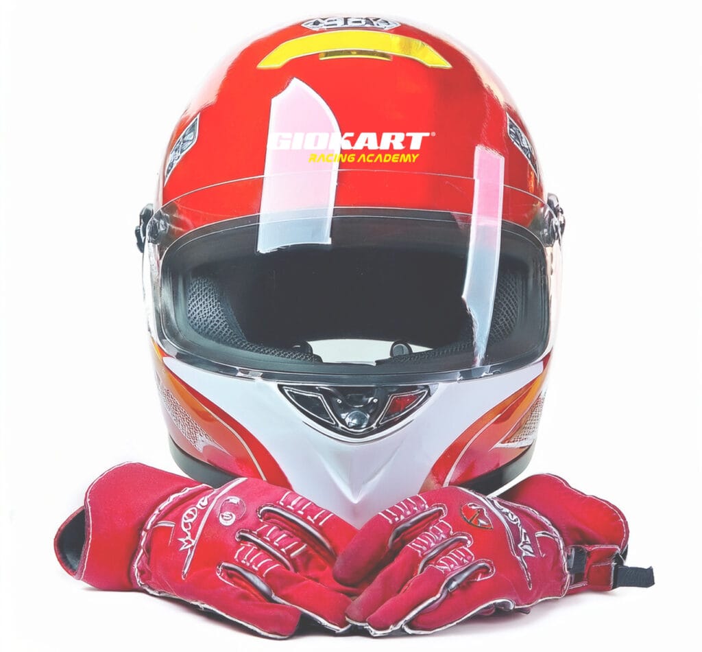 giokart casco e guanti